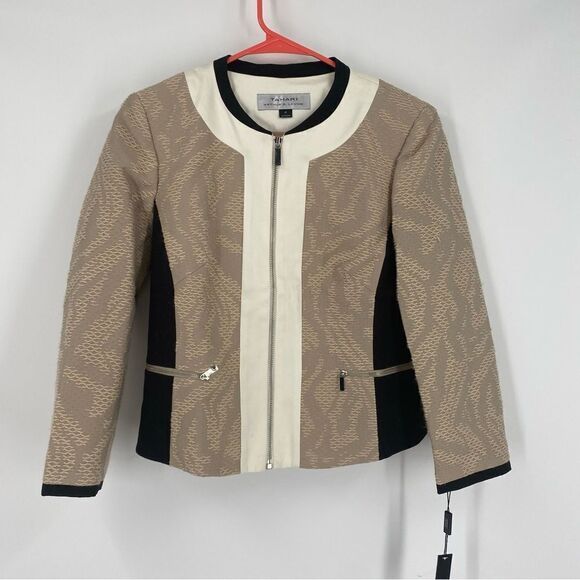 Tahari Arthur S Levine Women’s Bobby Zipper Front Jacket size 4 - Picture 1 of 3